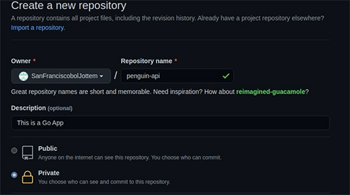 GitHub repository létrehozása részletek